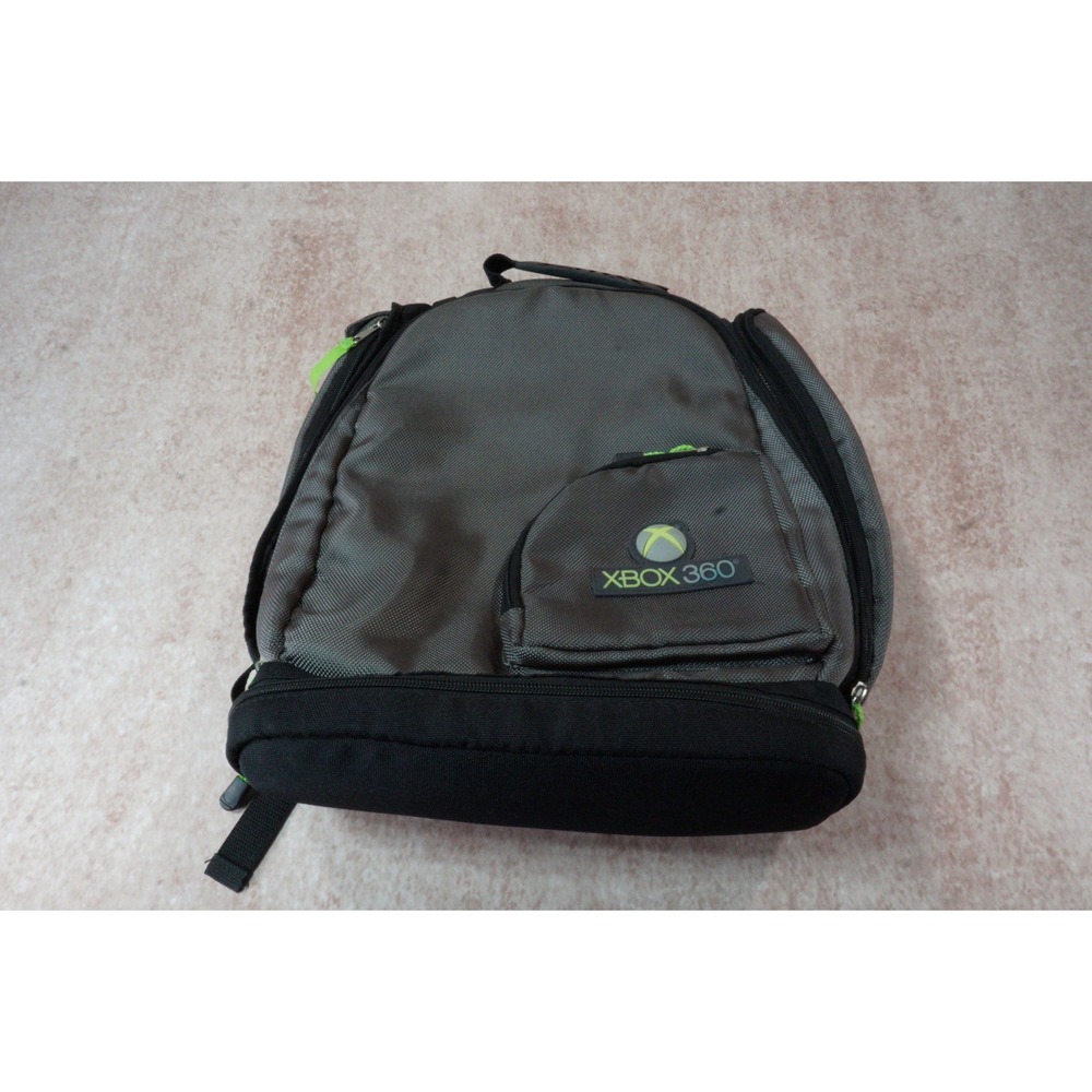 Official Microsoft Xbox 360 Travel Backpack Console Carrying Case Gray Black
